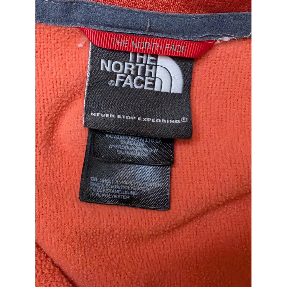 The North Face Pullover Mens Medium Orange 1/4 Zip Fleece Heathered Activewear